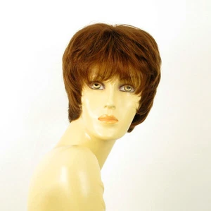 perruque femme 100% cheveux naturel châtain clair cuivré ref ESTELLE 30 - Picture 1 of 7