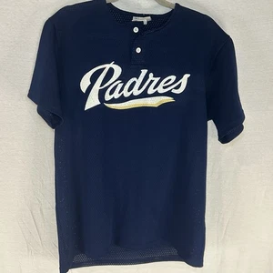 Vintage San Diego Padres 14 Sabroso Youth XL Navy Jersey Teamwork Athletic USA - Picture 1 of 6