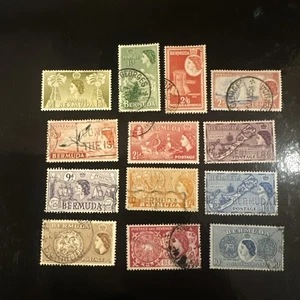 STAMPS - BERMUDA QEII USED SELECTION OF VALS TO 10/- - NICE LOT - AS SHOW - Picture 1 of 14