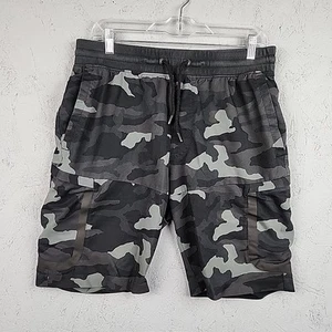 Under Armour Shorts Mens Large 32 Black Camouflage Geometric Athletic Outdoor - Picture 1 of 10