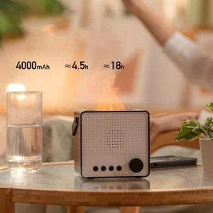 Essential Oil Diffuser with Flame Portable Air Humidifier Night Lamp Home - Picture 1 of 4