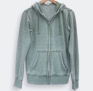 Vintage 90s Zip-Up Green Hoodie Sweatshirt Colorfast Mens Small S Retro Grunge - Picture 1 of 11
