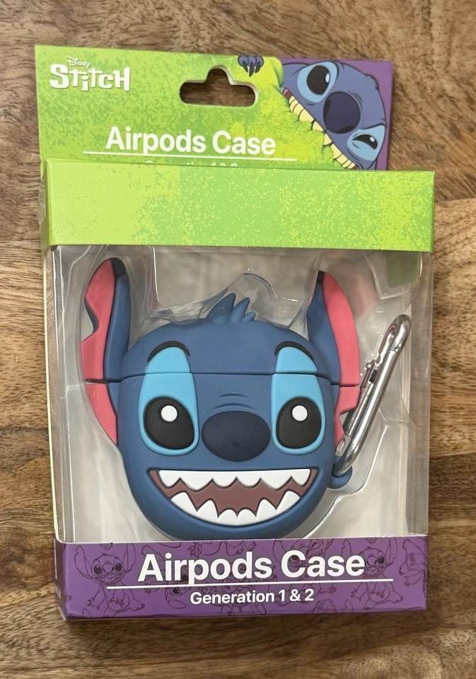 Disney STITCH Airpods Generations 1 and 2 Silicone Protective Storage Case