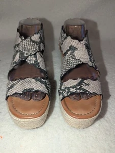 Indigo rd. Fresia Women Ankle Strap Sandal Shoes Beige Synthetic Size 6.5 Medium - Picture 1 of 7