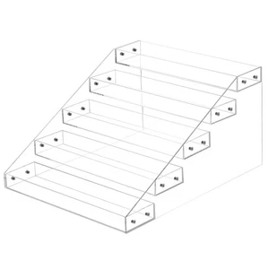 5 Tier Acrylic Spice Rack Organizer Seasoning Jars Rack For Cabinet Countertop  - Picture 1 of 7