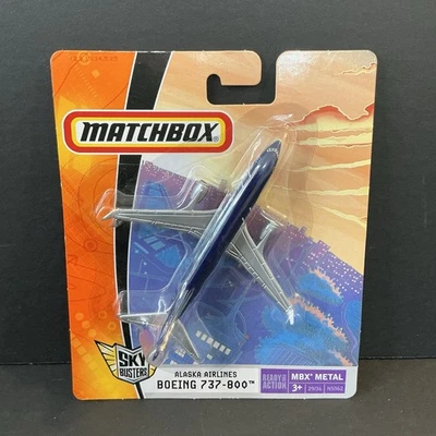 MATCHBOX 2007 SKY BUSTERS ALASKA AIRLINES BOEING 737-800 29/36 N5562 MBX METAL - Imagem 1 de 3