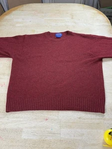 Suéter Vintage Pendleton Shetland Lana Virgen Cuello Redondo Talla XL Rojo Borgoña - Imagen 1 de 6