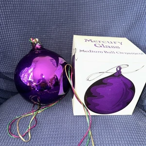 Department 56 lila Quecksilber Glas Medium Kugel Ornament #4840-7,5" - Bild 1 von 8