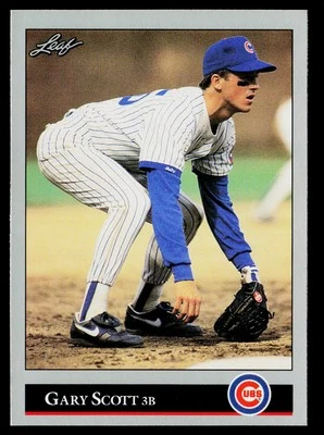 1992 Leaf #6 Gary Scott Chicago Cubs - Image 1 of 2