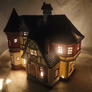 House Lemax Caddington Village Porcelain Worcestershire Chalet 1995 55177 Retire - Bild 1 von 10