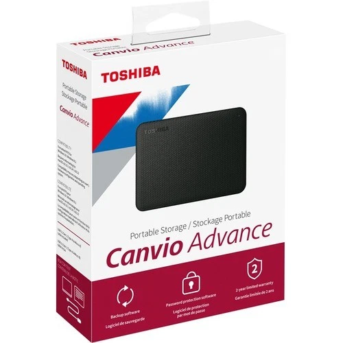 Toshiba Canvio Advance HDTCA10XW3AA 1 TB Portable Hard Drive - External - White - Image 1 of 1