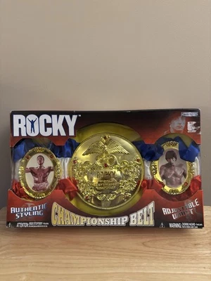 Cinturón de campeonato Jakks Pacific Rocky Collectors Series 2006 nuevo raro Foto 1 de 4