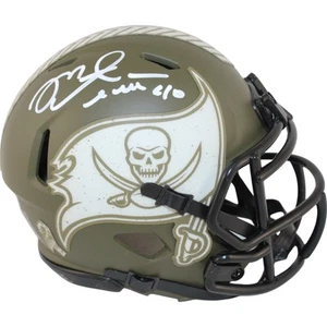 Mike Alstott Autographed Tampa Bay Buccaneers 22 STS Mini Helmet Beckett 50195 - Picture 1 of 5