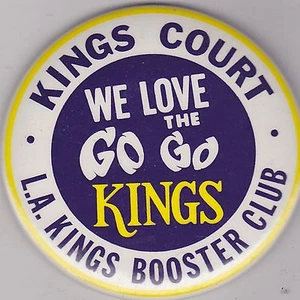 PINBACK VINTAGE 3 1/2" #D3-018 - BALONCESTO - LOS ANGELES KINGS - BOOSTER CLUB - Imagen 1 de 1