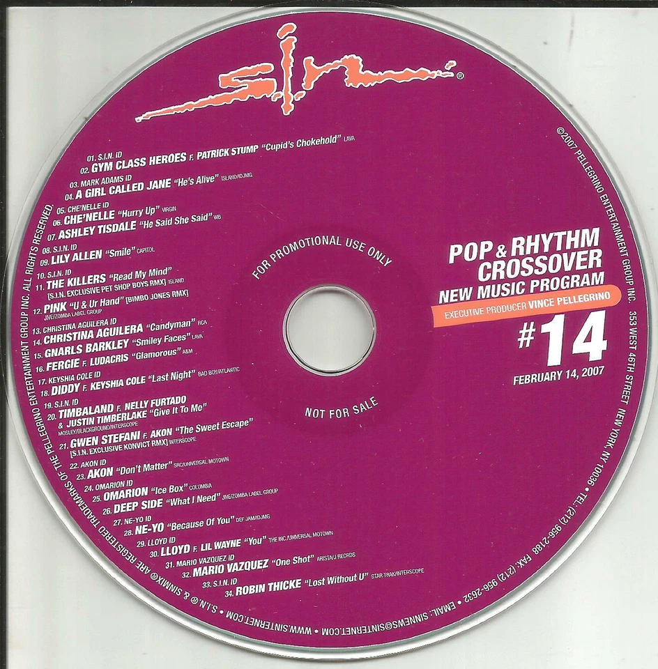 RARE REMIXES PROMO CD THE KILLERS Pink GWEN STEFANI w/ Ashley Tisdale LILY ALLEN Foto 1 de 1