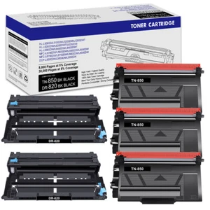 TN850 Toner DR820 Drum Compatible With Brother MFC-L5850DW HL-L6200DW TN820 lot - Picture 1 of 15