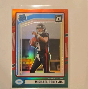 2024 Panini Donruss MICHAEL PENIX JR. Optic Preview Red/Green Holo Prizm RC #308 - Picture 1 of 9