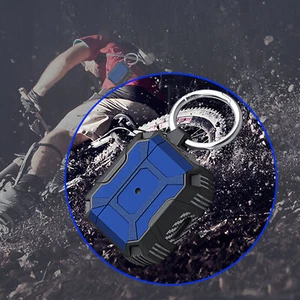 For AirPods 4th Gen 2024/AirPods 3/Pro 2 Rugged Case with Carabiner Keychain - Zdjęcie 1 z 15