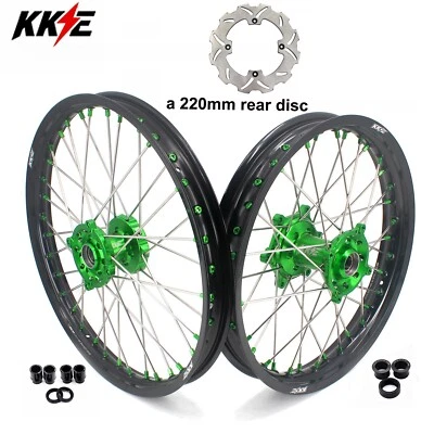 Juego de ruedas de moto CNC KKE 21/19 para disco trasero Kawasaki KX125 KX250 1993-2002 Foto 1 de 4