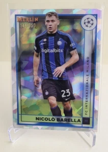 2022-23 TOPPS MERLIN UEFA NICOLO BARELLA RIFRATTORE ATOMICO #63 Ser #146/250 - Foto 1 di 2