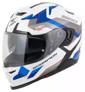 Scorpion EXO EXO-520 EVO AIR SE1724097404 Pearl White/Blue Size Medium - Picture 1 of 7