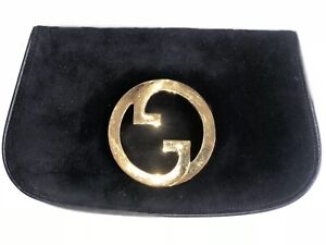 Gucci Blondie Vintage Handbag Black and Gold Clutch  - Unicorn Bag