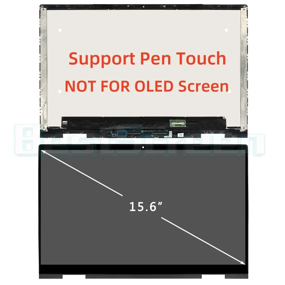 For HP ENVY X360 15M-ED1013DX 15M-ED1023DX FHD LCD Touch Screen Assembly Black - Image 1 of 3