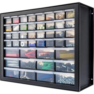 USA Schrauben Organizer Hardware Aufbewahrung 44 Schubladenteile Schrank Kunststoff Schublade 2024 - Bild 1 von 6