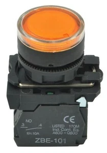 Panel Mount Indicator Switch Generic Yellow LED XB5AW35B5 - Picture 1 of 8