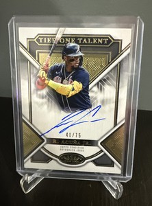 2023 Topps Tier One RONALD ACUNA, JR Tier One Talent Autograph SP #’d 40/75 MVP?