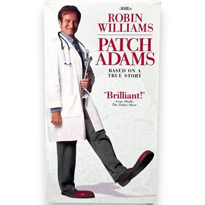 Patch Adams (VHS, 1999) Factory Watermark Robin Williams True Story 1999 - Image 1 of 4