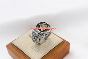 Stainless Steel lluminati Triangle All Seeing Eye of Providence Ring 7-12# J458 - Picture 1 of 6