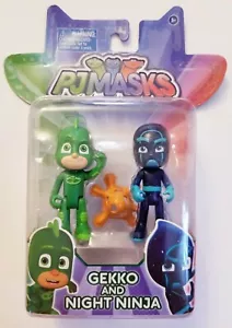 Just Play PJ Masks Gekko e Night Ninja Set di Figurine in Vinile 3" Nuove - Foto 1 di 3