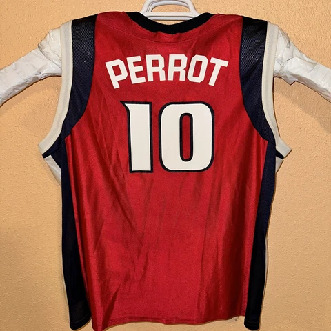 Houston Comets KIM PERROT Champion Red Jersey WNBA Cooper Swoopes Thompson Large Cover
