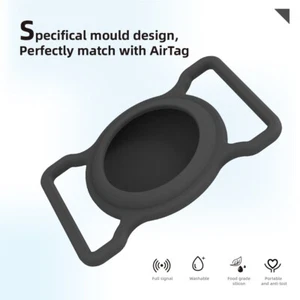 2 pack Pet Silicone Protective Case GPS Finder Collar Loop for Apple Airtags - Picture 1 of 10