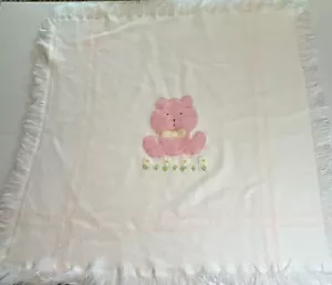 Dolce Bebe Vintage Baby Blanket Soft Knitted Acrylic Made In Italy 35 x 35 in - Picture 1 of 11