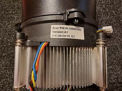 ACER HI.10800.058 Radfan Processor CPU Heatsink 4 Pin Aspire Veriton Gateway - Image 1 of 3