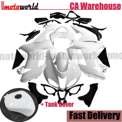 Fairing Kit + Tank Cover For Kawasaki Ninja ZX6R 2007-2008 636 ZX600P Unpainted Foto 1 de 4