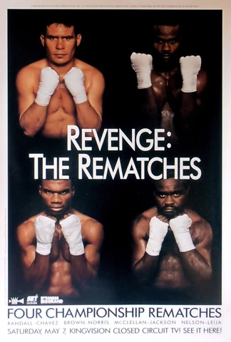 Julio Cesar Chavez Vs  Frankie Randall II, Brown V Norris Boxing Fight Poster Cover