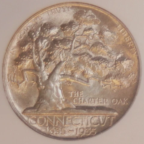 1935 Connecticut Commemorative Half Dollar - NGC MS64 - #5011T Cover