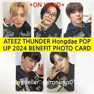 [ON HAND] ATEEZ THUNDER Hongdae POP UP 2024 BENEFIT PHOTO CARD /ATEEZ POP UP - Picture 1 of 9