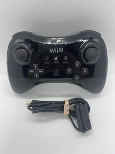 🎁 Offizieller Original Zubehör Hersteller Nintendo Wii U Pro Schwarz Wireless Controller WUP-005 - Bild 1 von 2