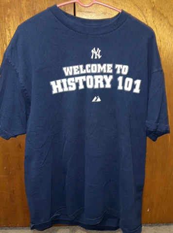 Vintage NY Yankees History 101 Majestic World Series Ring Double sided T-Shirt Cover