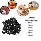 100Pcs 5-40mm Black Teddy Safety Toy Toy Doll with