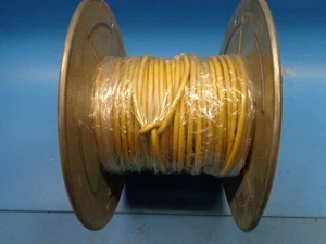 100FT M16878/3BKE4 14 AWG 19 STRANDED CONDUCTOR 3000V 105° YELLOW MILITARY WIRE - Picture 1 of 2