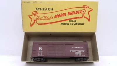 Athearn Custom? HO Metal & Wood Pennsylvania Double Door Train 41' Box Car w/KDs - Image 1 of 4