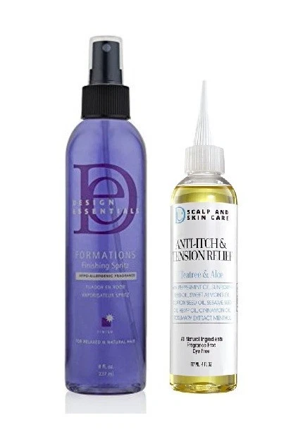 Spritz de acabado Design Essentials Formations 8 oz y aloe de árbol de té anti-picazón 4 oz Foto 1 de 1