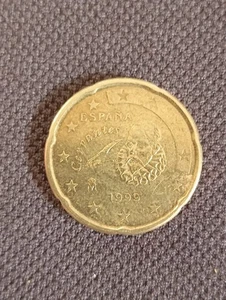 España 20 céntimos 1999 Miguel de Cervantes errores - Imagen 1 de 5