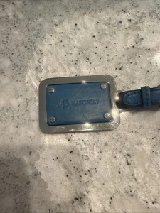 B. Makowsky Hang Tag Taschenanhänger Blau Silber Logo - Bild 1 von 9