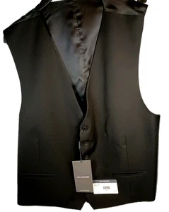 Traje de hombre Van Heusen negro chaleco separado XXL nuevo ajustador deslizante trasero - Imagen 1 de 11